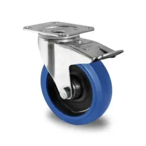 Blue Rubber Casters