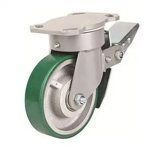 Cast Iron Green Polyurethane Casters
