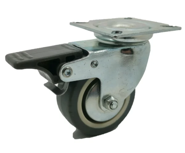 Grey Rubber Casters - Light Duty - Image 2