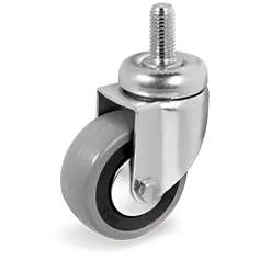 Grey Rubber Casters - Nylon Insert, Bolt Mount