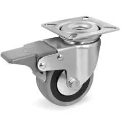 Grey Rubber Casters - Nylon Insert